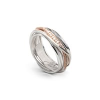 Ringe Rubinia Dame Prezioso Collection Filo Della Vita in Silber Diamante AN327ARBT